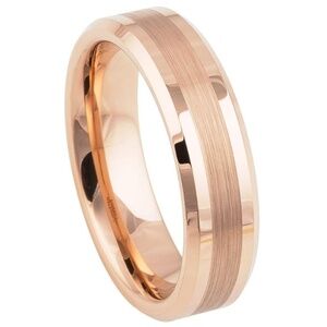 New 6mm Rose gold Tungsten Wedding band ring size 6